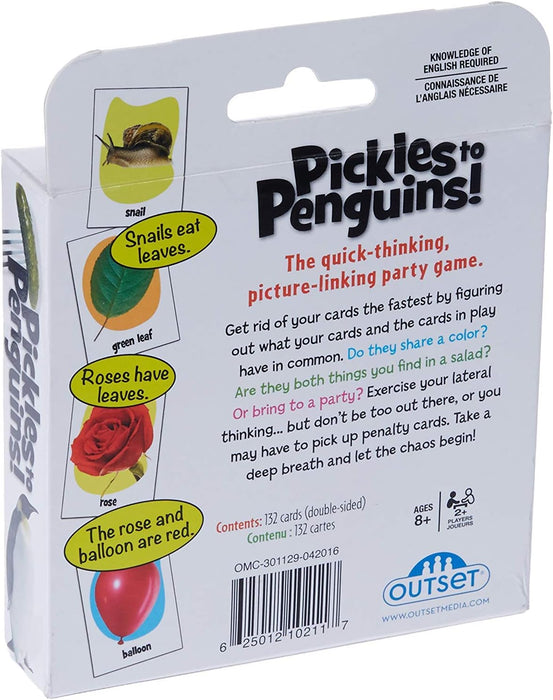 Outset Media Pickles to Penguins Travel Edition - The Quick Thinking Picture Linking Party Game