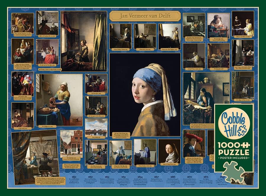 Cobble Hill 1000 Piece Puzzle Vermeer-Sample Poster Included