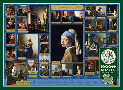 Cobble Hill 1000 Piece Puzzle Vermeer-Sample Poster Included