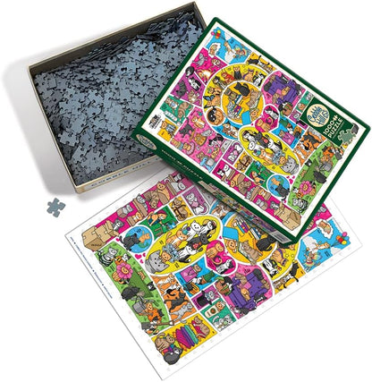 Cobble Hill - Rompecabezas de 1000 piezas - Doodlecats - Póster de muestra incluido