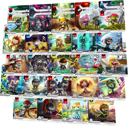 Tiny Ninjas | Small & Portable | Fast-Paced Card and Dice Battles for 1-2 Players