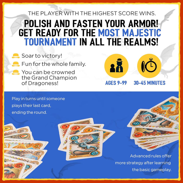 Grandpa Beck's Games Reign of Dragoness Card Game Strategic Hand Elimination Game for Kids, Teens & Adults from The Creators of Skull King & Cover Your Assets | 3-8 Players 8+
