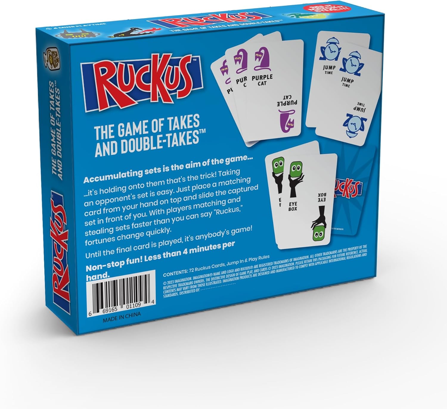 Ruckus Original Edition Fast-Paced Action Card Stealing Game, Quick Thinking, Agility, & Hand-Eye Coordination, Family Fun, Group & Party Game, Ages 5+, 2-5 Players