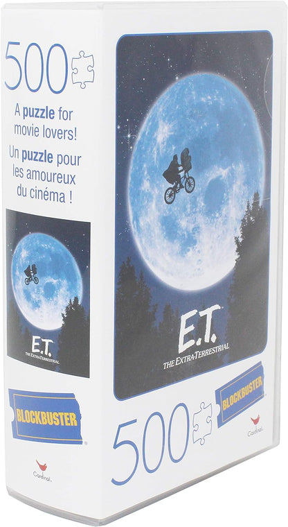 E.T. the Extra-Terrestrial Movie 500-Piece Puzzle in Plastic Retro Blockbuster VHS Video Case