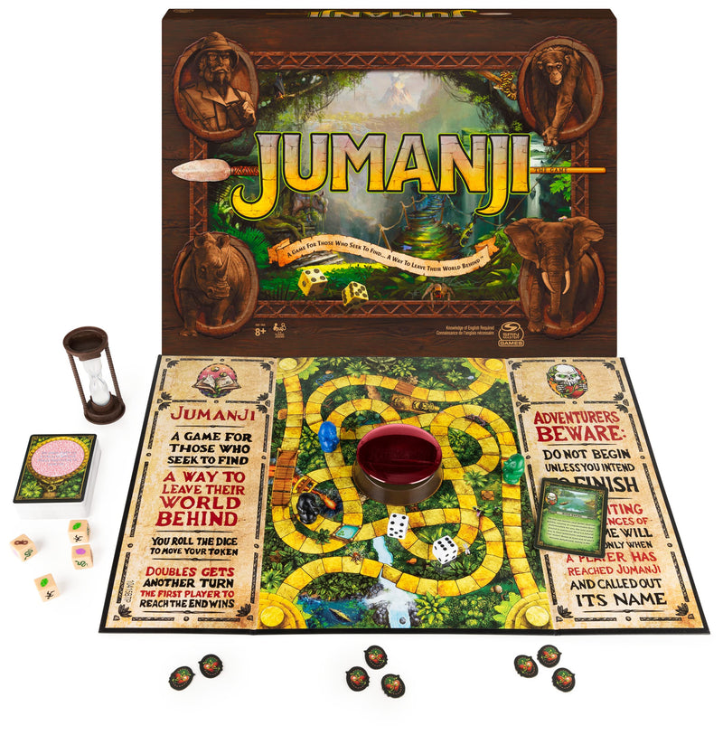 Jumanji The Game, The Classic Adventure Board Game for Kids and Families Aged 8 and Up Jumanji the Game (New Packaing)