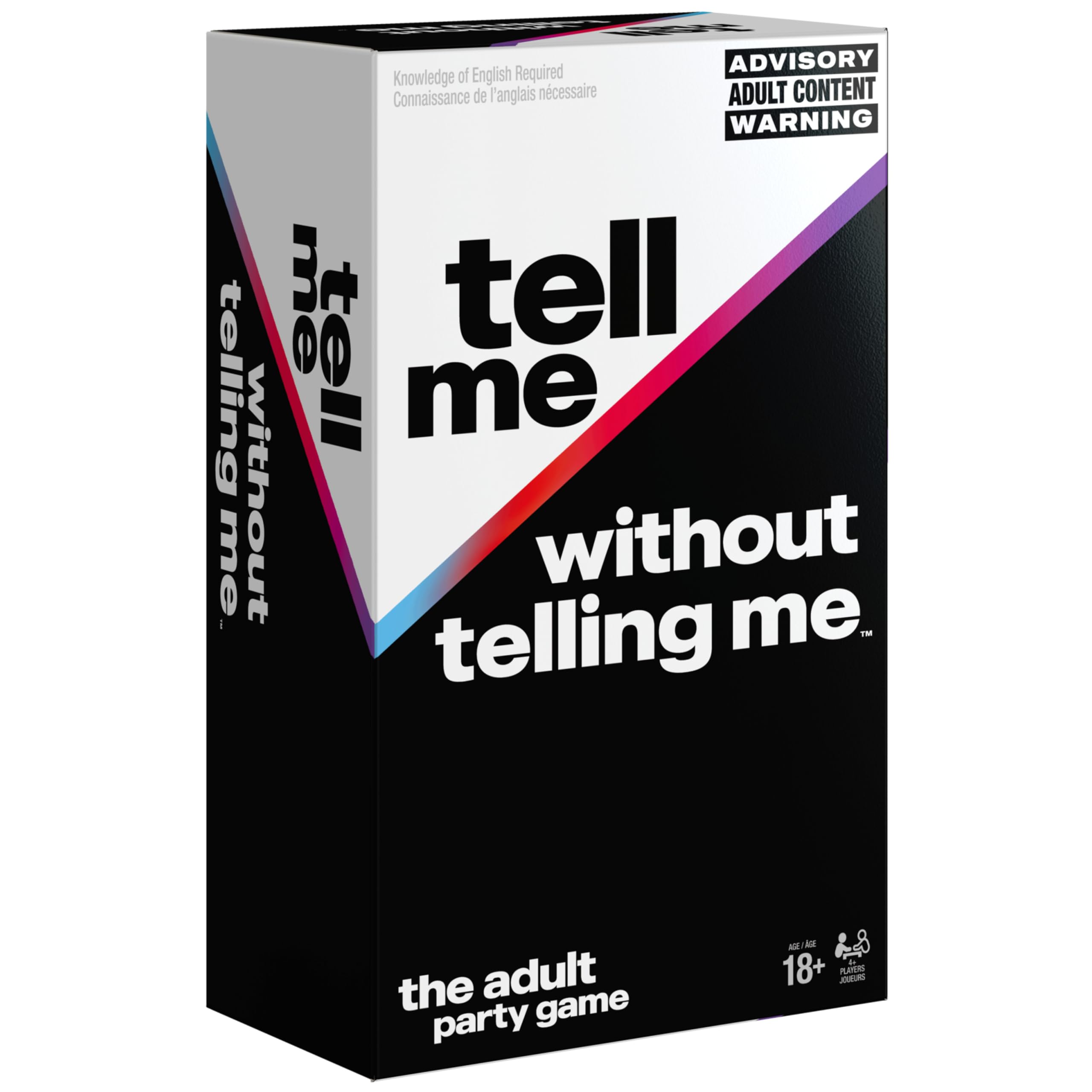 Spin Master Games Tell Me Without Telling Me - The Viral Trend, Ahora un Divertido Juego de Fiesta para una Despedida de Soltero o Despedida de Soltera, Universidad, cumpleaños y más, para Adultos a