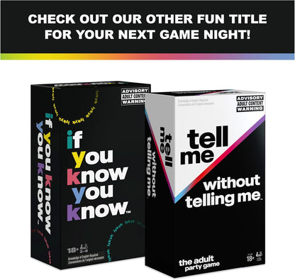 Spin Master Games Tell Me Without Telling Me - The Viral Trend, Ahora un Divertido Juego de Fiesta para una Despedida de Soltero o Despedida de Soltera, Universidad, cumpleaños y más, para Adultos a