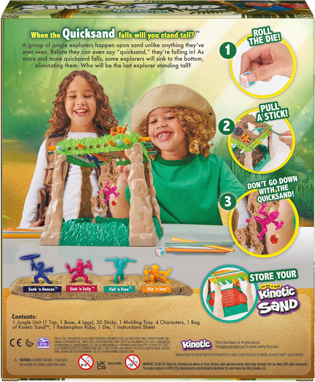 Sink N’ Sand, Quicksand Kids Board Game with Kinetic Sand for Sensory Fun and Learning – Easy Toy Gift Idea, for Preschoolers and Kids Ages 4 and up One Size