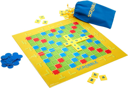 Mattel Games Scrabble Junior, Kids Crossword Board Game, English Version, Family Board Game for Kids, Word Game for Kids, 2 to 4 Players, Ages 6 to 10, English Version, Y9667 United Kingdom Junior