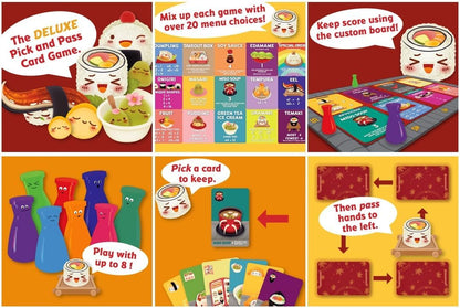 Gamewright | Sushi Go Party Game | Card Game | Ages 8+ | 2-8 Players | 20 Minutes Playing Time