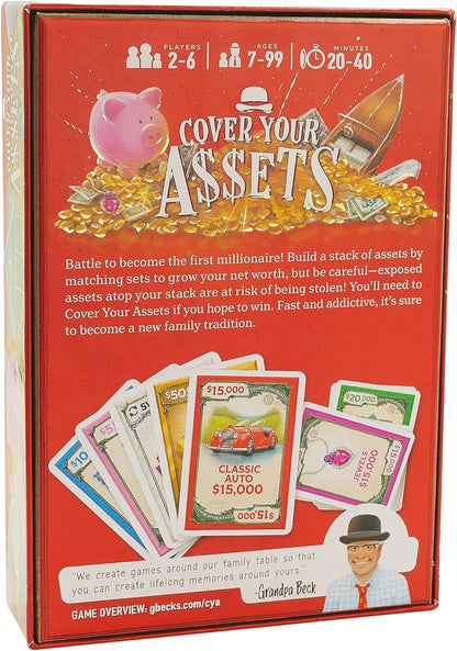 Cover Your Assets Grandpa Beck's Games from The Creators of Skull King | Easy to Learn and Outrageously Fun for Kids, Teens, & Adults | 2-6 Players Ages 7+