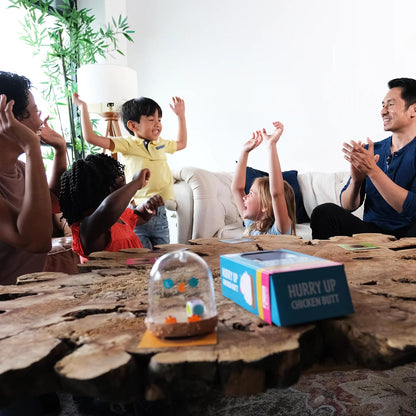 Exploding Kittens Hurry Up Chicken Butt A Hot-Potato game with jumping, laughing, and lots of animal noises! (And secretly...a little bit of exercise)