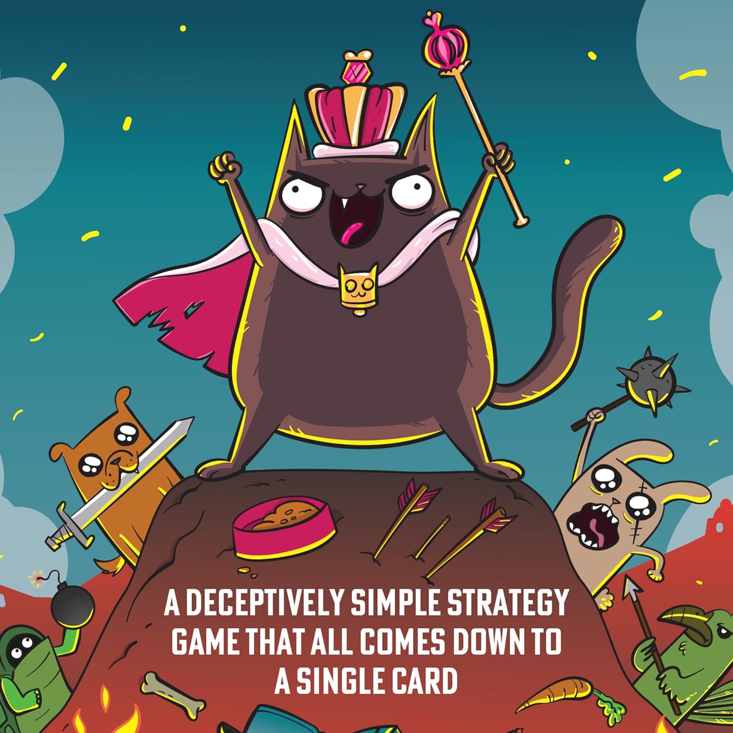 Exploding Kittens LLC Power Hungry Pets: Strategic Card Game - Fun Family Board Game Night Adventure | Ages 7+ | 2-6 Players