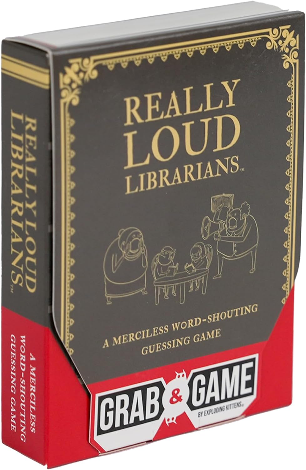 Exploding Kittens Really Loud Librarians Grab & Game by Fast-Paced Word Shouting Fun for Kids Games & Party Games, Ideal for Travel, Game Nights & Parties - Includes 35 Letters, 20 Categories