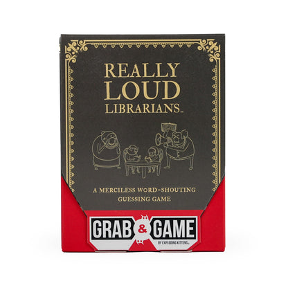 Exploding Kittens Really Loud Librarians Grab & Game by Fast-Paced Word Shouting Fun for Kids Games & Party Games, Ideal for Travel, Game Nights & Parties - Includes 35 Letters, 20 Categories