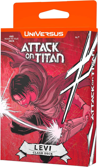 UniVersus Attack on Titan: Battle for Humanity - Clash Deck Levi - Ready to Play Character Deck, Deck-Building Collectible Card Game, AOT Licensed