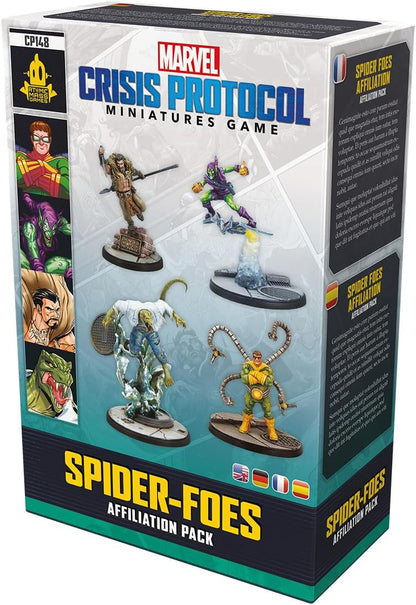 Atomic Mass Games | Marvel Crisis Protocol: Spider-Foes | Expansión | Juego de Miniaturas | A Partir de 14 Años | para 2 Jugadores | 90 Min por Partida | Multilenguaje (Incluye Español
