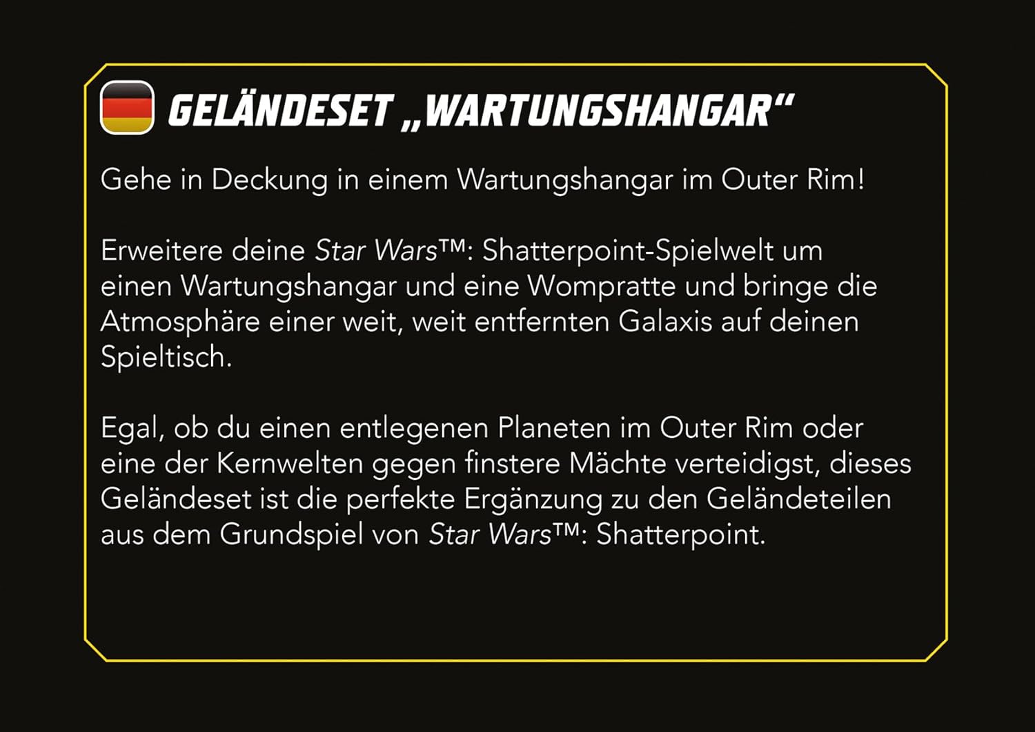 Atomic Mass Games Jeu Star Wars - Shatterpoint : Set de Terrain Baie de Maintenance