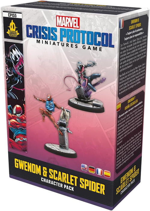 Atomic Mass Games | Marvel Crisis Protocol: Gwenom & Scarlet Spider | Expansión | Juego de Miniaturas | A Partir de 14 Años | para 2 Jugadores | 90 Min por Partida | Multilenguaje (Incluye Español