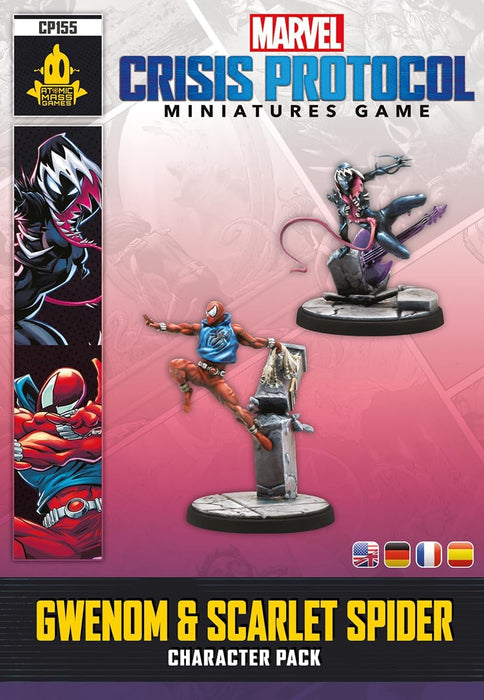 Atomic Mass Games | Marvel Crisis Protocol: Gwenom & Scarlet Spider | Expansión | Juego de Miniaturas | A Partir de 14 Años | para 2 Jugadores | 90 Min por Partida | Multilenguaje (Incluye Español