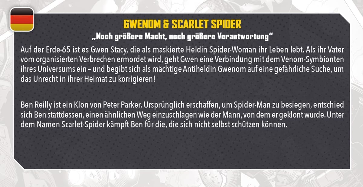 Atomic Mass Games | Marvel Crisis Protocol: Gwenom & Scarlet Spider | Expansión | Juego de Miniaturas | A Partir de 14 Años | para 2 Jugadores | 90 Min por Partida | Multilenguaje (Incluye Español