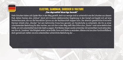 Atomic Mass Games | Marvel Crisis Protocol: Electro & Sandman & Shocker & Vulture | Expansión | A Partir de 14 Años | para 2 Jugadores | 90 Min por Partida | Multilenguaje (Incluye Español