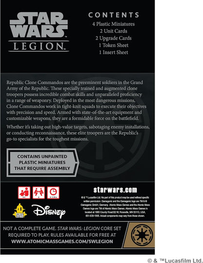 ATOMIC MASS GAMES | Star Wars: Legion - Republic Clone Commandos | Miniatures Board Game | Ages 14+ | 2 Players | 90 Minutes Playing Time