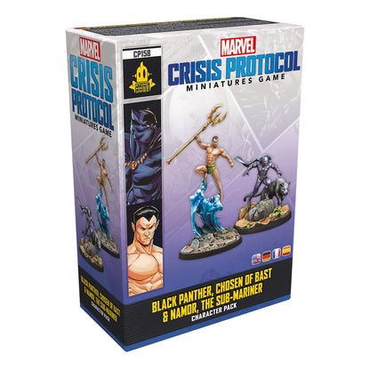 Atomic Mass Games | Marvel Crisis Protocol: Black Panther & Namor | Expansión | Juego de Miniaturas | A Partir de 14 Años | para 2 Jugadores | 90 Minutos por Partida | Multilenguaje (Incluye Español