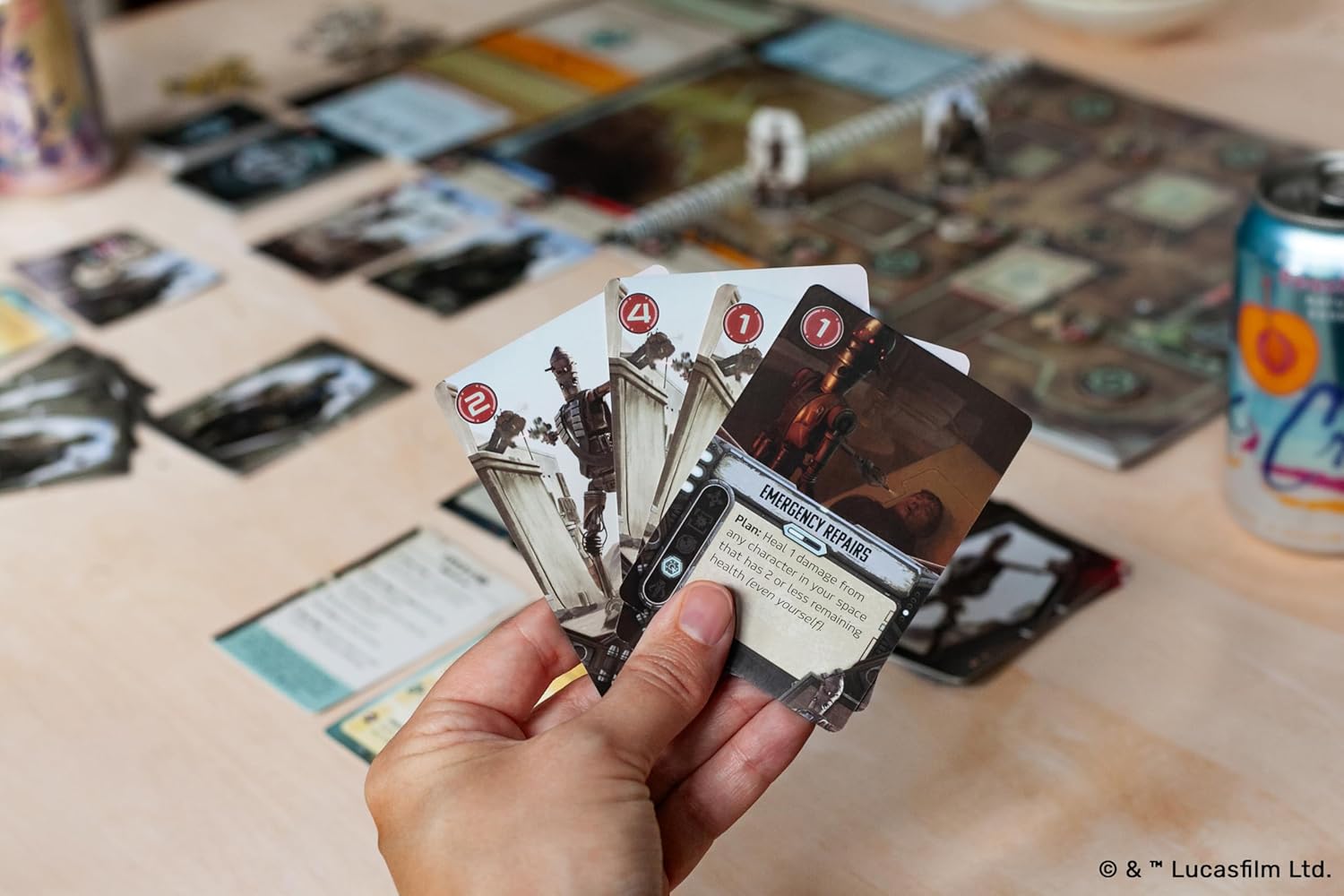 Unexpected Games | Star Wars The Mandalorian Adventures | Cooperative Board Game | Ages 12+ | 1-4 Players | 30-60 Minutes Playing Time