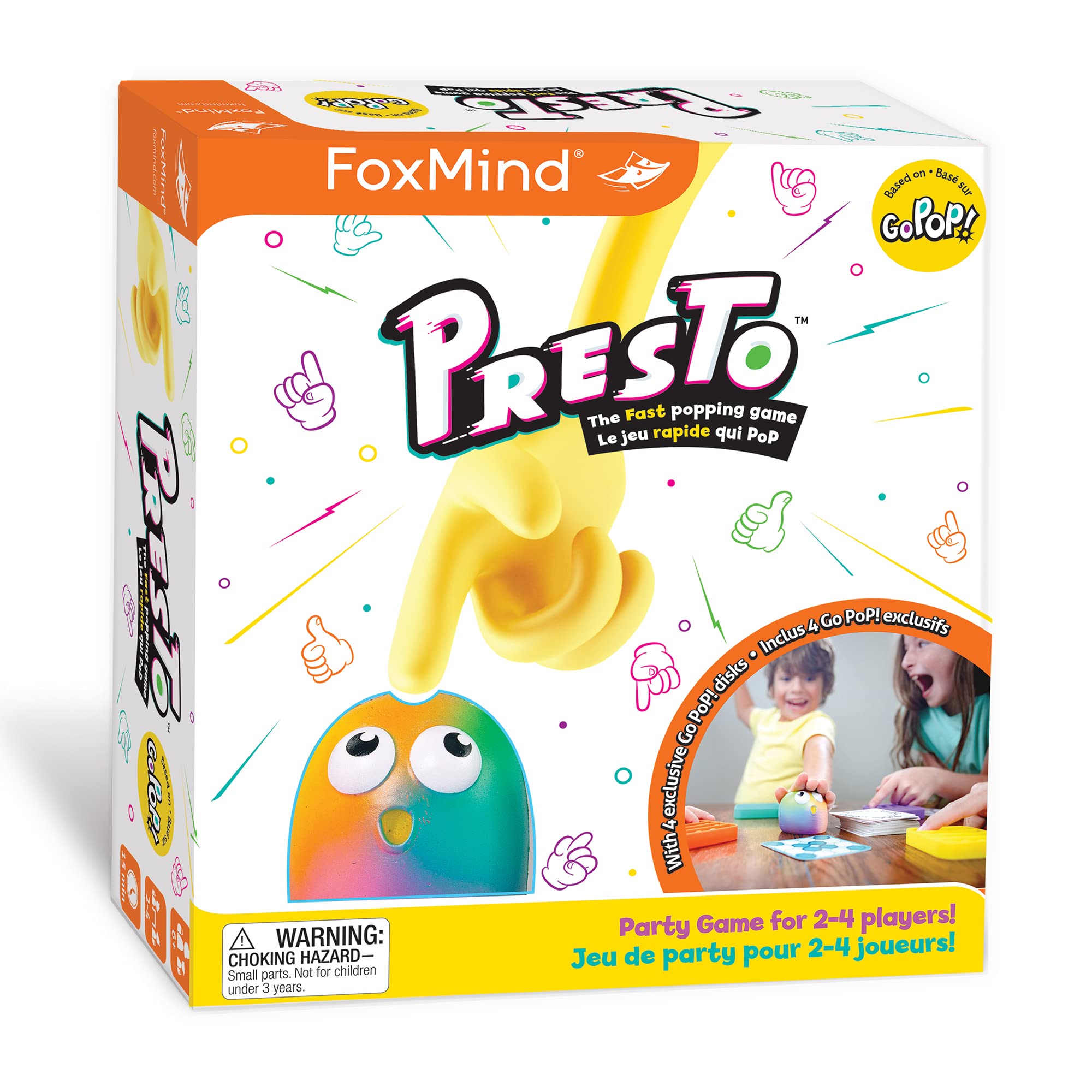 FoxMind Games: Go Pop! Presto, Fidget Popping Game, Family Fun Game, Includes 4 Exclusive Editions, 2 to 4 Players, For Ages 6 and up