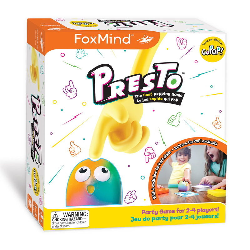 FoxMind Games: Go Pop! Presto, Fidget Popping Game, Family Fun Game, Includes 4 Exclusive Editions, 2 to 4 Players, For Ages 6 and up