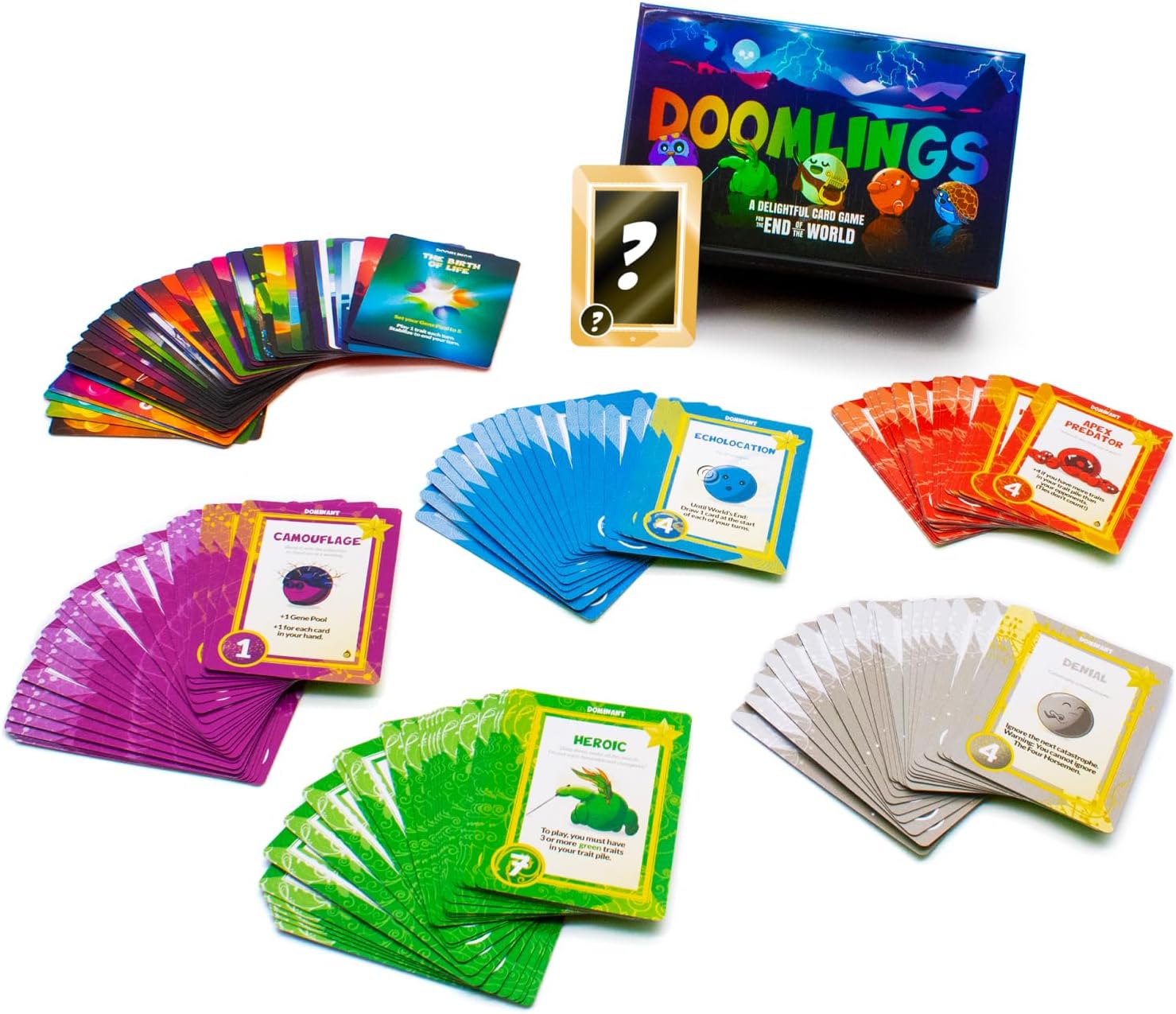 Doomlings Classic Card Game (Base Game) Fun Family Card Game for Adults Teens & Kids for Game Night & Travel Game | 2-6 Players, Ages 10+ Lightning Edition