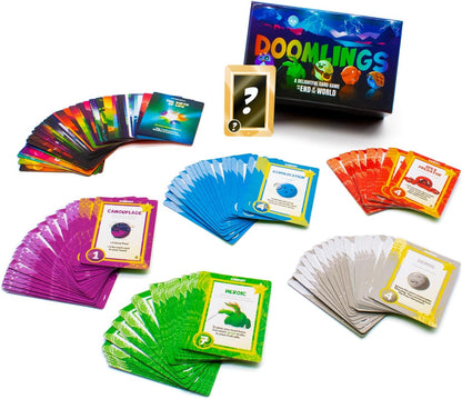 Doomlings Classic Card Game (Base Game) Fun Family Card Game for Adults Teens & Kids for Game Night & Travel Game | 2-6 Players, Ages 10+ Lightning Edition