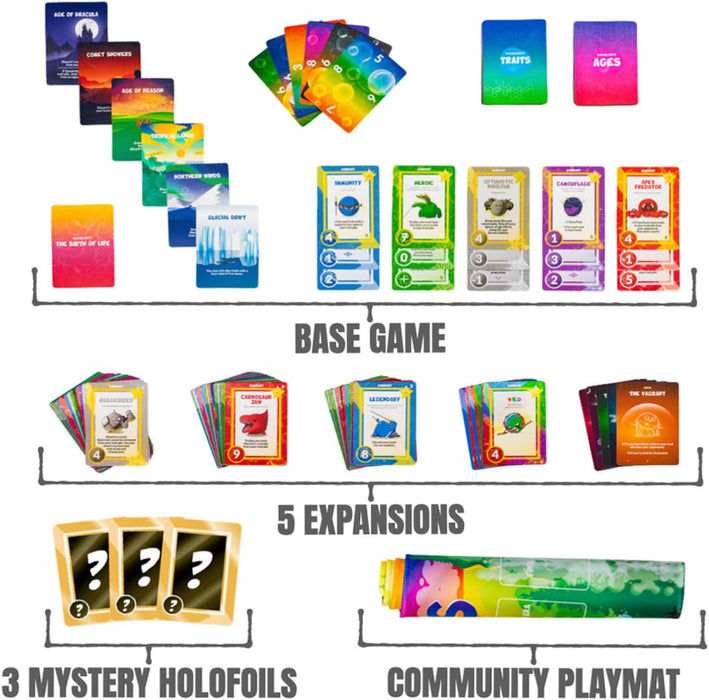 Doomlings Card Game (Deluxe Bundle) Fun Family Card Game for Adults Teens & Kids for Game Night | 2-6 Players, Ages 10+ Includes Playmat, 5 Expansions & More