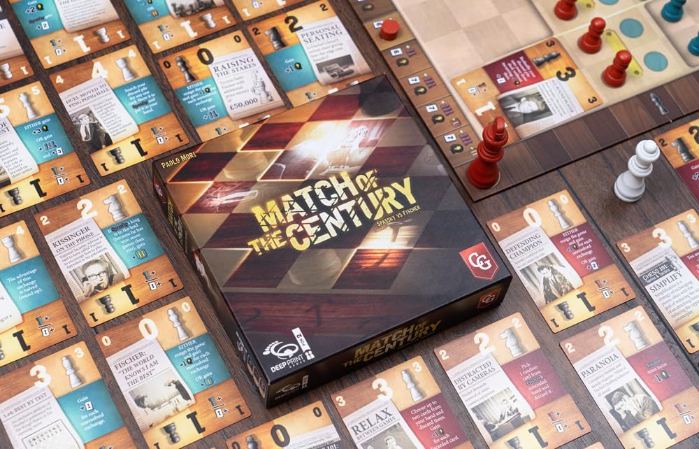 Capstone Games: Match of The Century - Strategy Board Game, Based On The 1972 World Chess Championship, Spassky Vs Fischer, 2 Players