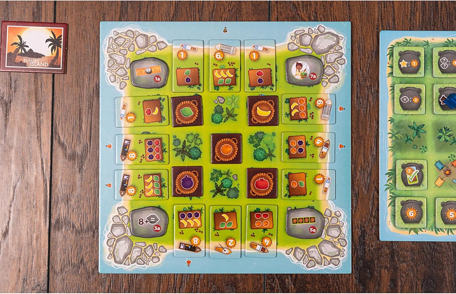 Capstone Games: Juicy Fruits: Mystic Island - Expansion, Strategy Board Game, 3 New Modules, Bonus Tiles, New Tokens, Ages 10+, 1-4 Players, 30 Min