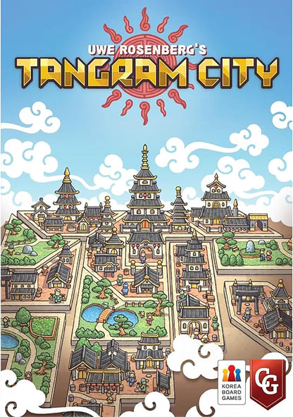 Capstone Games Tangram City - Tile Laying Strategy Board Game, Build Your City, Bring Harmony to The Human & Natural Realm, Ages 10+, 1-5 Players