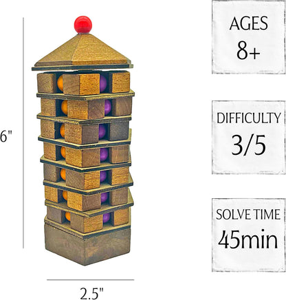 Project Genius TG311 Chineses Pagoda Puzzle, Multicolor, One Size