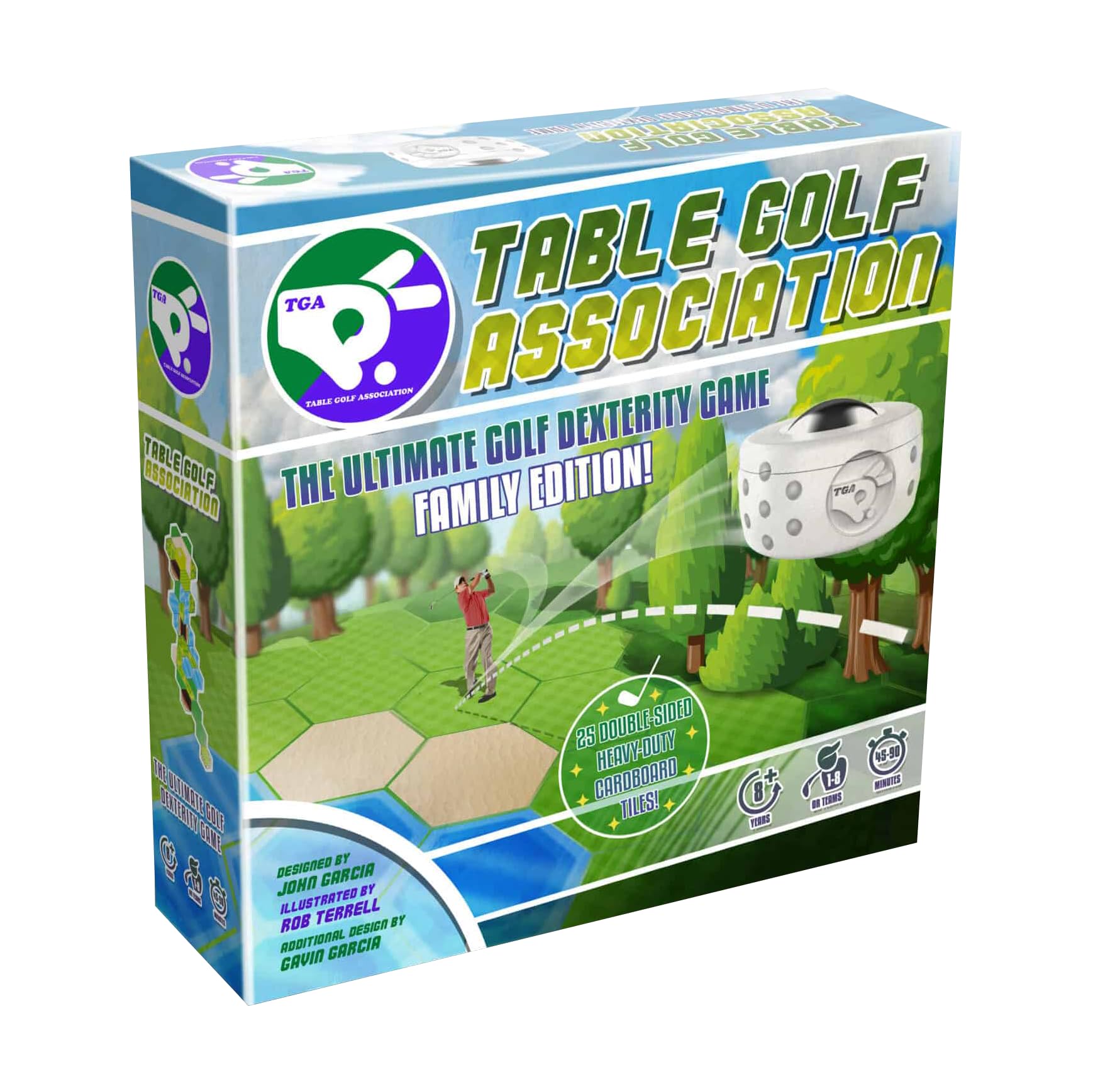 Table Golf Association - Family Edition - TGA Dexterity Board Game for Golfers of All Ages by Meeple Mania Games