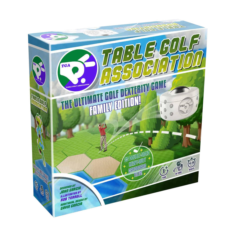 Table Golf Association - Family Edition - TGA Dexterity Board Game for Golfers of All Ages by Meeple Mania Games