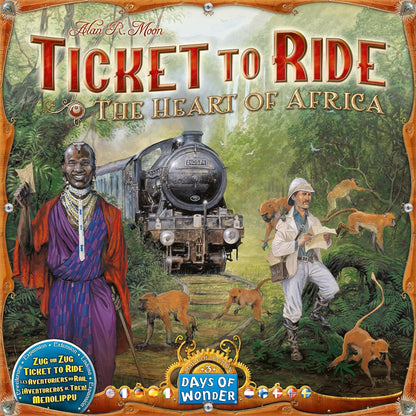 Days of Wonder | Ticket to Ride The Heart of Africa Board Game EXPANSION | Ages 8+ | For 2 to 5 players | Average Playtime 30-60 Minutes