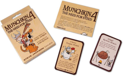 Steve Jackson Games | Munchkin 4: The Need for Steed | Board Game | Ages 10+ | 3-6 Players | 90 Minutes Playing Time