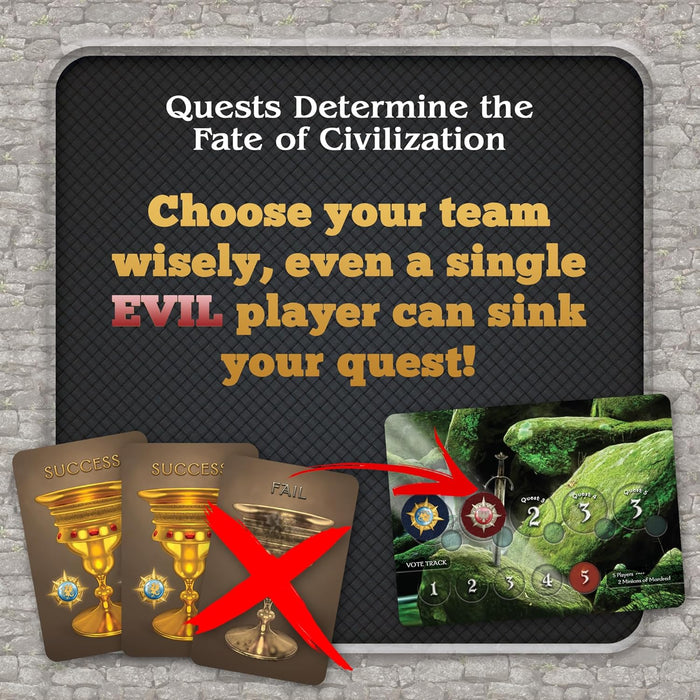 Indie Boards and Cards | The Resistance: Avalon | Card Game | Ages 14+ | 5-10 Players | 30 Minutes Playing Time