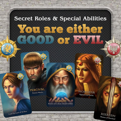Indie Boards and Cards | The Resistance: Avalon | Card Game | Ages 14+ | 5-10 Players | 30 Minutes Playing Time