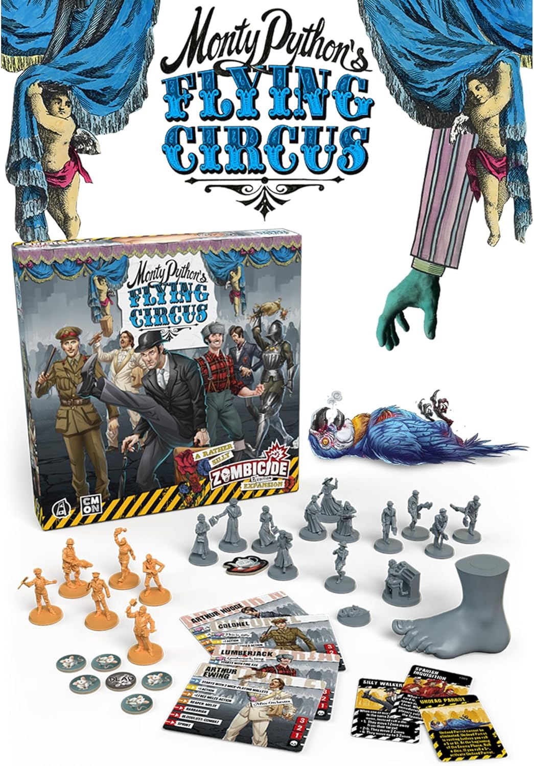 CMON | Zombicide 2nd Edition: Monty Python's Flying Circus Character Pack | Board Game | Ages 14+ | 1-6 Players | 60 Minutes Playing Time