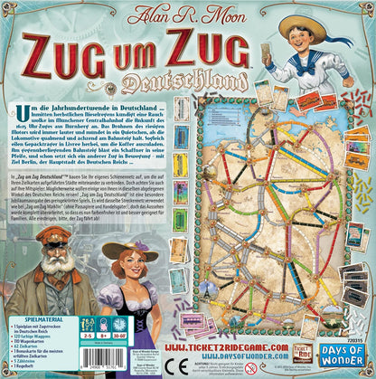 Asmodee 851761 "Ticket to Ride Germany" Game b. Germany 1. Grundspiel