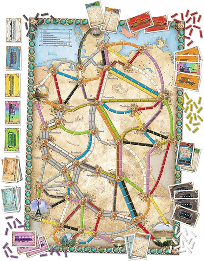 Asmodee 851761 "Ticket to Ride Germany" Game b. Germany 1. Grundspiel