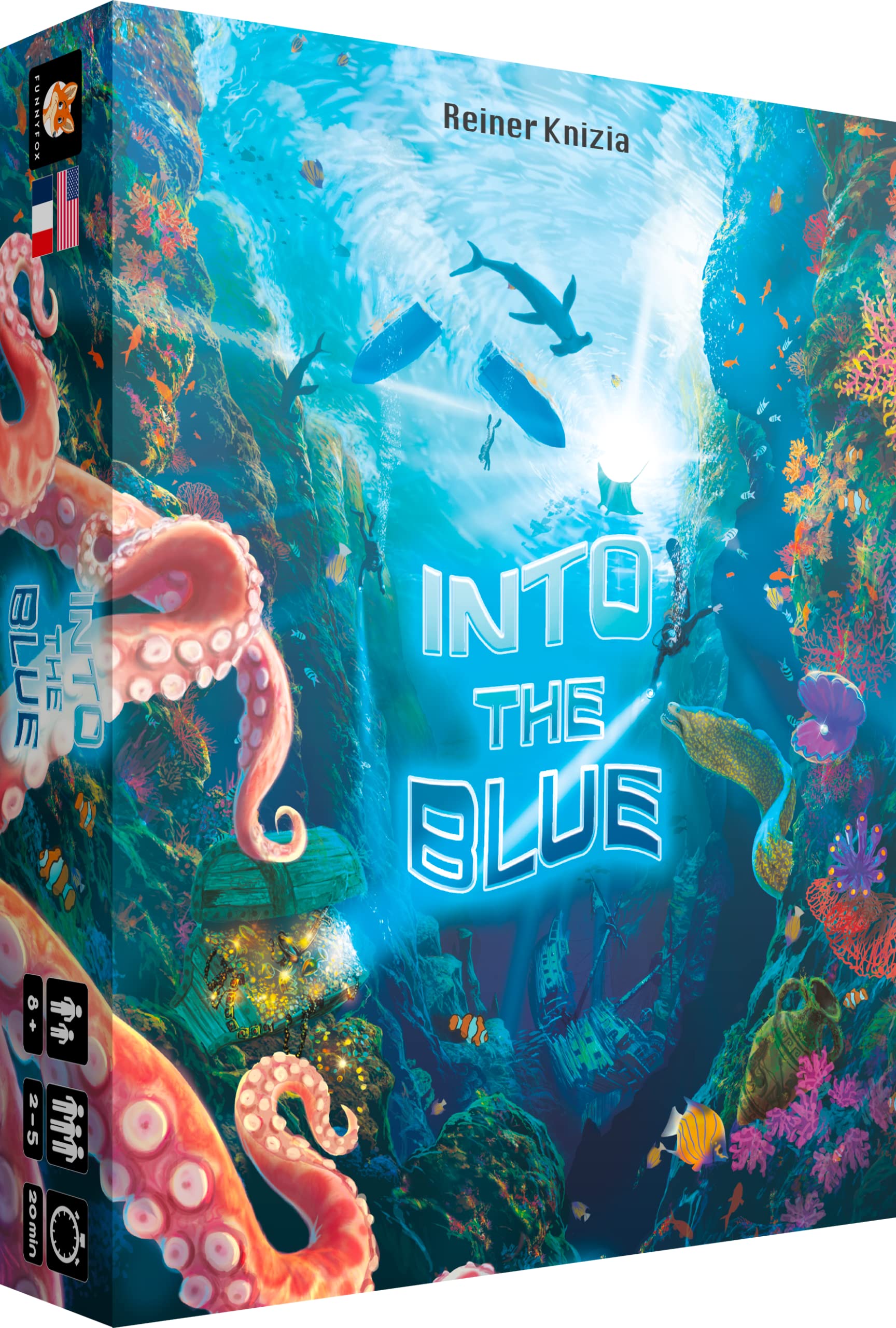 GIGAMIC Into The Blue - Funny Fox, 2-5 players, 8+ yrs, Dice Game