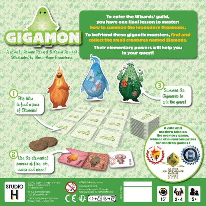 Gigamon Tile Laying Board Game - 2 to 4 Players - Ages 5 upwards