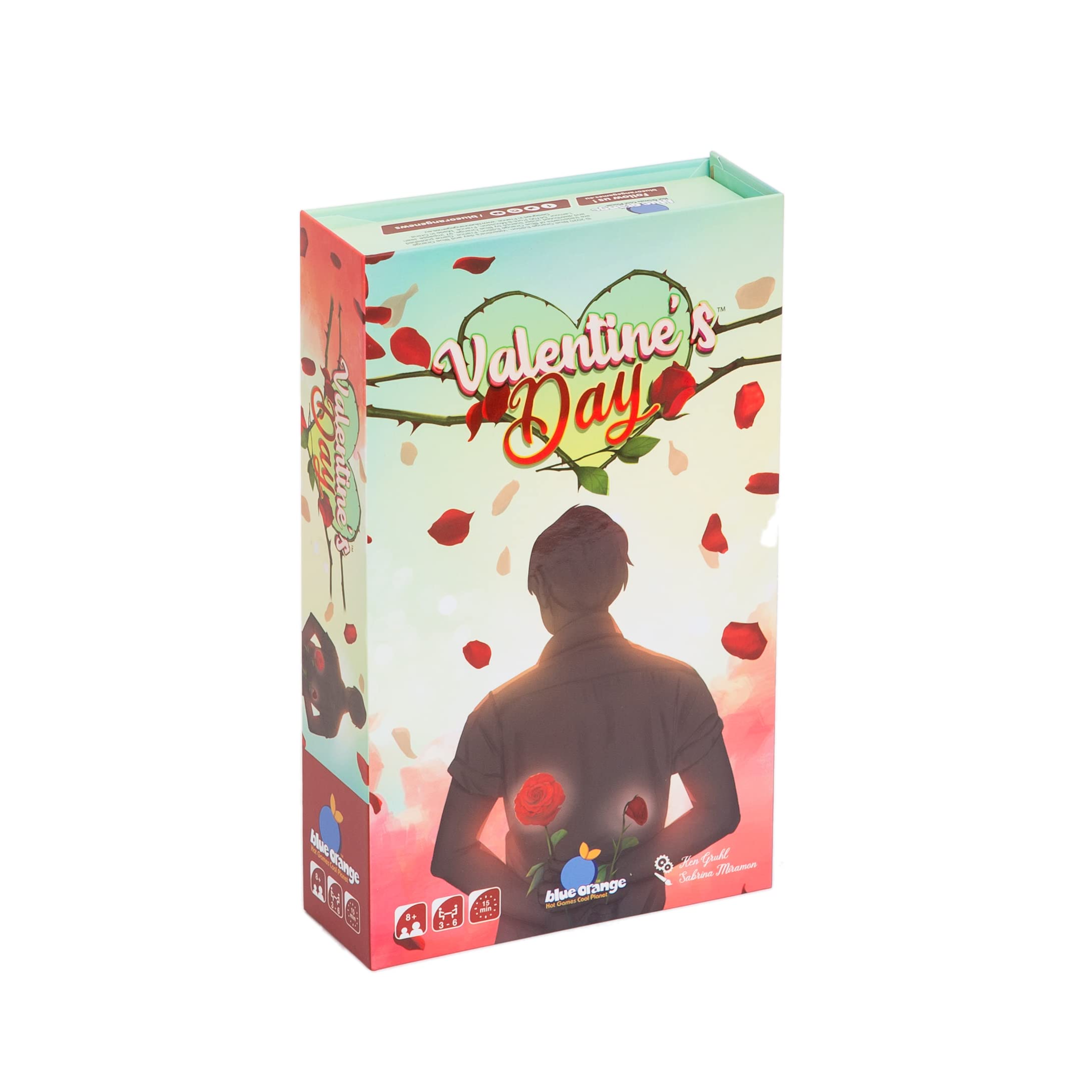 Blue Orange Valentines Day Card Game